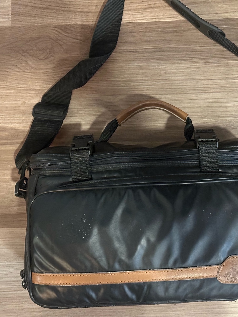 Vintage Mohawk Padded Black Leather Video Camera Case